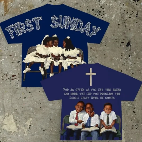 Y2K Short Sleeves Vintage Tee Children First Sunday Print Graphic Cotton T-Shirt Men Oversize Tshirt Streetwear Women Tops - Image 4