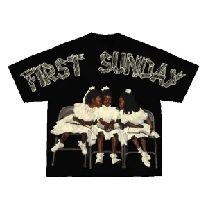 Y2K Short Sleeves Vintage Tee Children First Sunday Print Graphic Cotton T-Shirt Men Oversize Tshirt Streetwear Women Tops