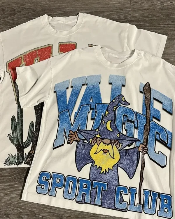 European and American Trendy VALE Streetwear Top Y2K Harajuku Retro Graphic T-shirt Men Summer Casual Oversized Short Sleeves - Image 6