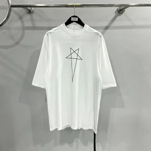 Printed Shirt Man Clothing Shirts Graphic Tee Five Star Printing Fashion Men'S Cotton T-Shirt Half Sleeve Casual Streetwear Tops