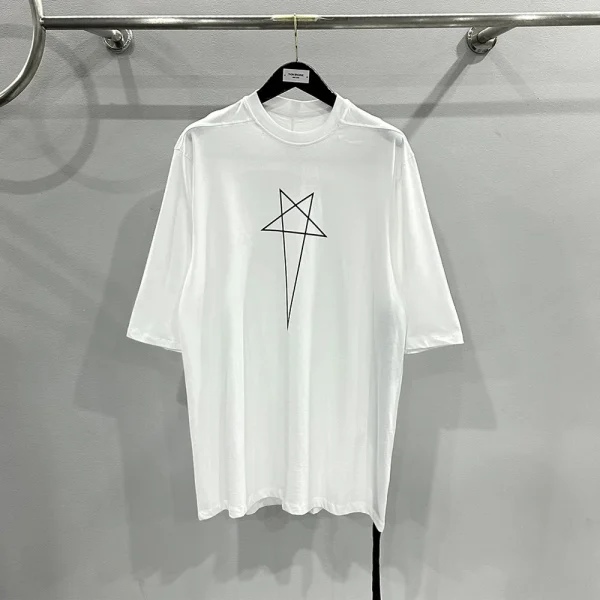 Printed Shirt Man Clothing Shirts Graphic Tee Five Star Printing Fashion Men'S Cotton T-Shirt Half Sleeve Casual Streetwear Tops